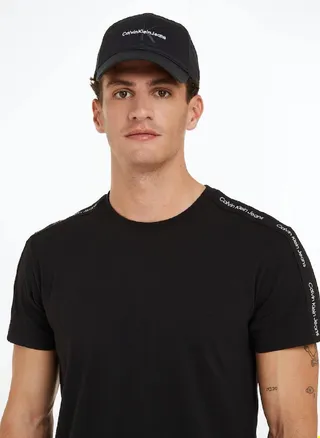 Men's Twill Logo Cap -  organic cotton twill, Black 