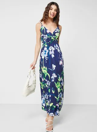 Strappy Printed Dress
