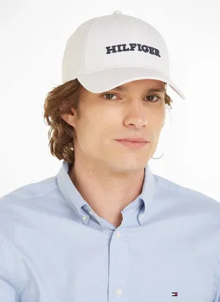 Men's Hilfiger Monotype Canvas Baseball Cap -  Canvas, Light Blue 