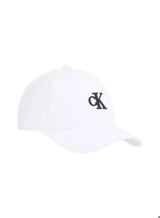 Men's Twill Cap -  adjustable buckle fastening, White 