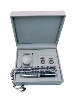 men 4-Piece Stainless Steel Analog Watch Gift Set SB201908 