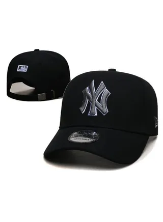 New Era MLB Sunshade Hat Flat brim Hat Outdoor Men's and Women's Sports Essential Duck billed Hat Black 
