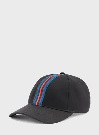 Stripe Detail Curve Peak Cap