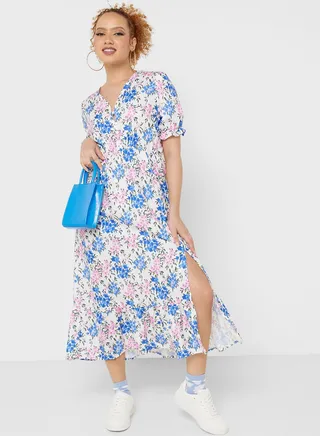 Urban Minx Side Slit Printed Dress