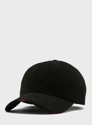 Distressed Curve Peak Cap