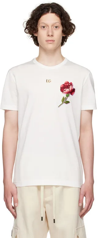 Dolce & Gabbana White Cotton T-Shirt