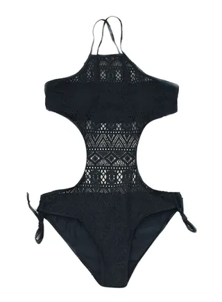 Venus Queen Chic Beach Bikini Bathing Swimsuit Black 