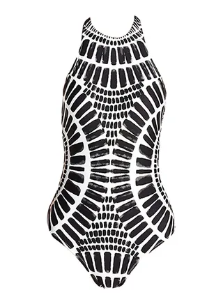 Block Halterneck Backless Tankini Multicolor 