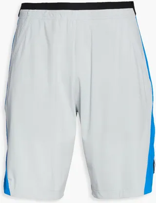 Two-tone logo-print shell shorts