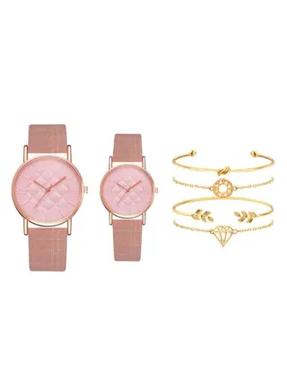 unisex Analog Watch And Bracelet Set 