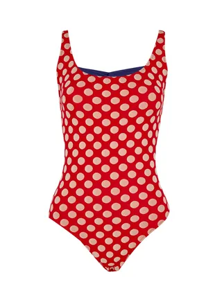 Lola Polka Dot Swim Suit Red 