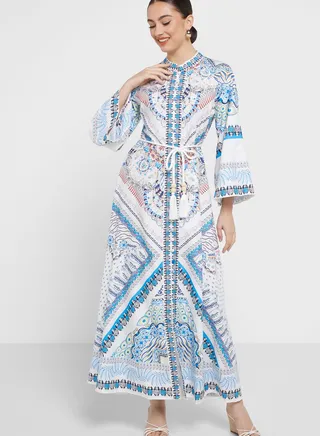 Abstract Print Dress 