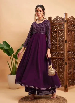 Embellished Anarkali Maxi Kurta 