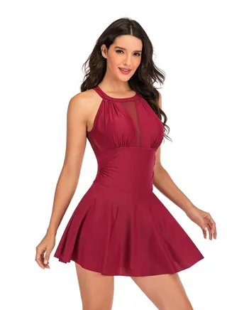 Women's Plus-Size Shaping Body One Pieces Red Swim Dresses Swimsuit Bikini Women Swimsuit Swimwear Beach Wear Swimwear 