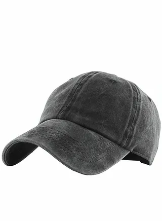 Baseball Caps, Black Vintage Baseball Hats, Plain Adjustable Baseball Cap, Classic Panel Hat, Fashionable Dad Hat Fit Outdoor Sports Sun Hat in Summer Fits Men Women, 1 Pcs 