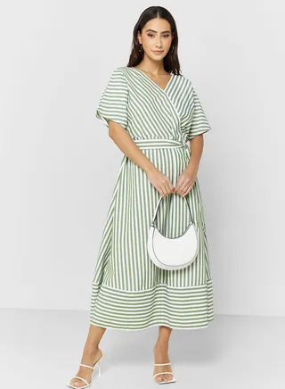 Stripe Slit Dress 