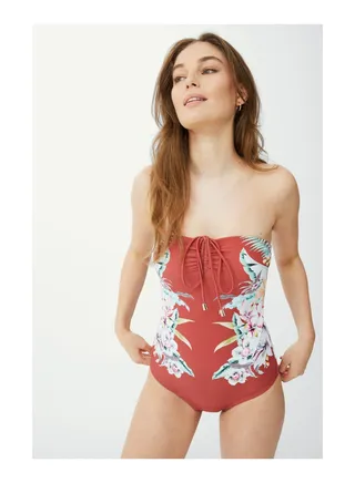 Bahama Bandeau Swimsuit With Straps 
