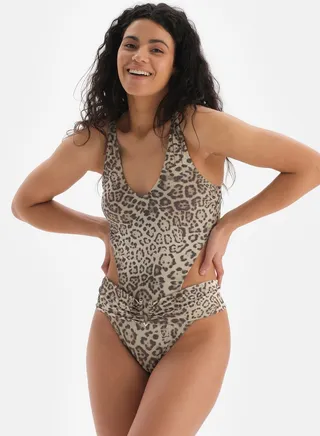 Cut Out Tie Detail Swimsuit 