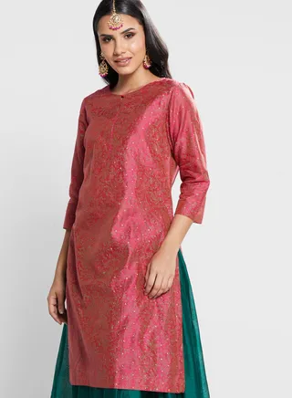Notch Neck Kurti 