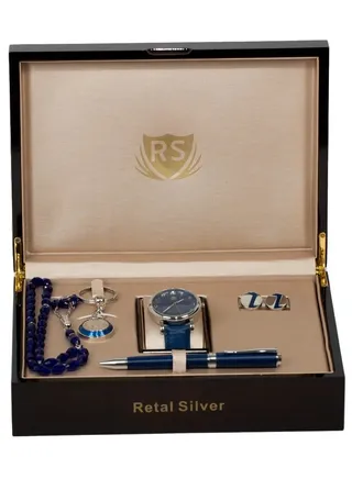 Men's leather watch set 