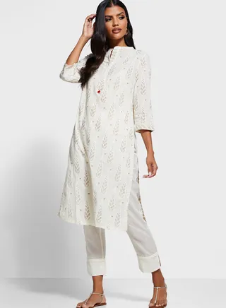 Mesh Detail Kurti 