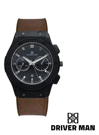 Driver man leather watch 