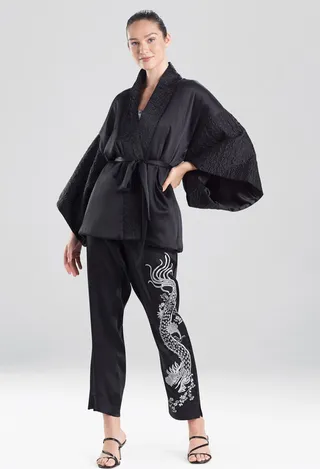 Chinoiserie Embroidery Silk Wrap