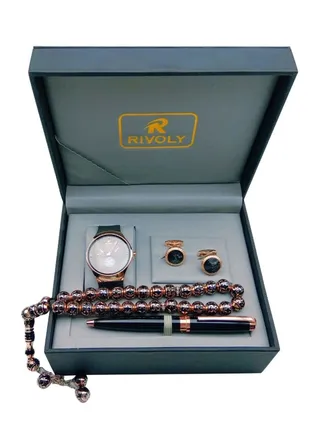 men 4-Piece Rubber Analog Watch Set BBG35 