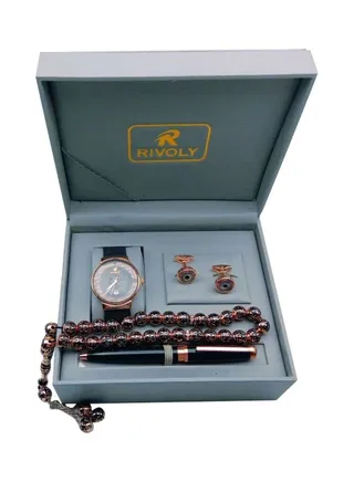 Men's 4-Piece Stainless Steel Analog Watch Gift Set B201917 