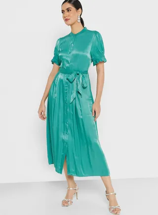 Self Tie A-Line Dress 