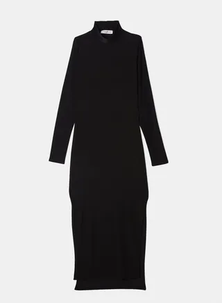 Side Slit Dress Black 