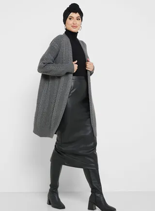 Chunky Open Cardigan