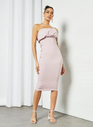 Tube Midi Dress Off-White 