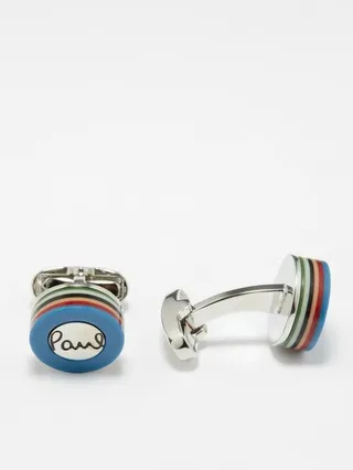 Artist-stripe Disk Cufflinks