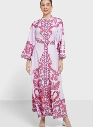 Abstract Print Dress 