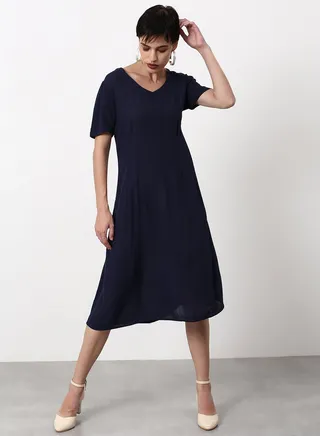 Regular Fit Casual Dress Navy 
