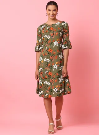 Casual Stylish Dress Multicolour 