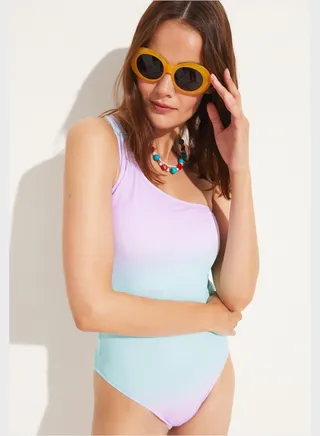 One Shoulder High Leg Swimsuit 