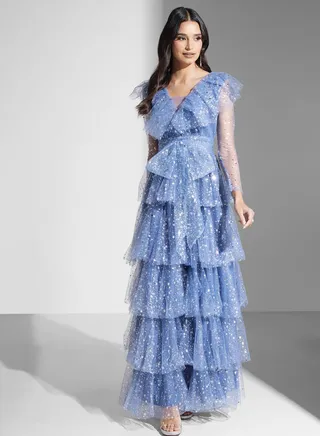 Layered Shimmer Dress