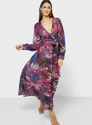 Printed A-Line Dress 
