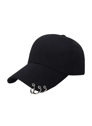 Classic Summer Baseball Cap Black/Silver 