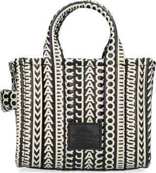 The Micro logo leather tote bag