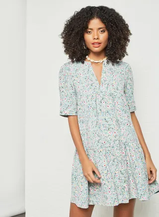 Floral Mini Dress Multicolor 