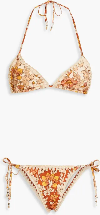 Andie floral-print triangle bikini
