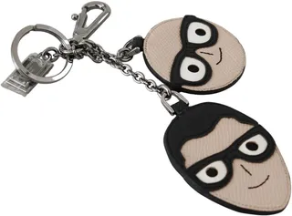 Dolce & Gabbana Leather Dominico Stefano #DGFAMILY Logo Women's Keychain