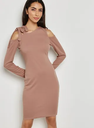 Cold Shoulder Bodycon Dress 