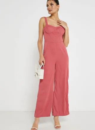 Strappy Sweetheart Neckline Jumpsuit