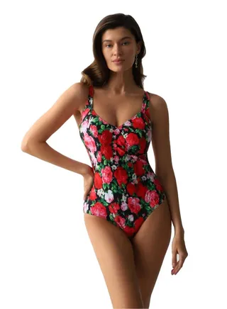 Women's Polyester Floral print swimsuit Slim Fit Multicoloured 