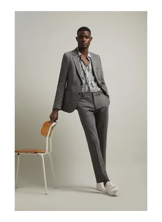 Slim Fit Grey Jersey Suit Jacket 