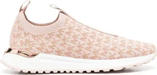 Monogram-Knit Slip-On Sneakers